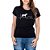 Camiseta Feminina Country Batimentos amor por Cavalos Manga curta Preta - Imagem 1