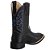Bota Texana Masculina Bico Quadrado Rodeio Couro Tatu Preto Ref 810 - Imagem 4