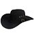 Kit Bota Texana Masculina Couro Cobra preto + Chapeu Americano Preto Ref 802 - Imagem 4