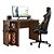 Mesa de escritório/gamer - marrom - Imagem 4