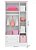 Guarda Roupa Infantil Doce Sonho - 3 portas e 2 gavetas branco e rosa - Imagem 2