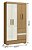 Guarda Roupa Solteiro 4 Portas ref 5142 - atacama off white - Imagem 2