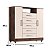 Comoda com 2 sapateiras e 5 gavetas ISABELE CHOCOLATE/OFF WHITE - Imagem 2