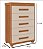Comoda PARIS 5 gavetas NATURA/OFF WHITE - Imagem 2