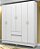 Guarda Roupa FLASH 6 portas e 02 gavetas BRANCO/ROSA Flex - Imagem 1