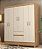 Guarda Roupa FLASH 6 portas e 02 gavetas AMENDOA/OFF WHITE - Imagem 1