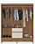 Guarda Roupa FLASH 6 portas e 02 gavetas AMENDOA/OFF WHITE - Imagem 2