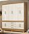 Guarda Roupa NEW MURANO AMENDOA/ OFF WHITE - Imagem 1
