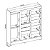 Guarda Roupa 6 portas PRÁTICO BRANCO - Imagem 3