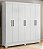 Guarda Roupa 6 portas PRÁTICO BRANCO - Imagem 1