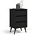 Mesa de Cabeceira 3 gavetas RETRÔ WOOD PRETO - Imagem 1