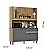 KIT COZINHA CORAL 8 portas DAMASCO RIPADO/CINZA - Imagem 2