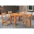 Conjunto de mesa PALLACE com 4 cadeiras BRISA MEL/LINHO INOX - Imagem 1