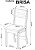 Conjunto de mesa PALLACE com 4 cadeiras BRISA MEL/LINHO OFF WHITE - Imagem 3