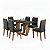 Conjunto de mesa HANA com 6 cadeiras Gol 1,60x80 MEL-CINZA/CINZA - Imagem 1