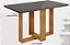 Conjunto de mesa HANA com 6 cadeiras Gol 1,60x80 MEL-CINZA/CINZA - Imagem 2
