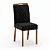 Conjunto de mesa HANA com 6 cadeiras Gol 1,60x80 MEL-CINZA/PRETO - Imagem 3