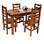 Conjunto de mesa VERNIZ com 4 cadeiras - Imagem 1