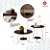 Conjunto mesa de centro LIZ PRETO - Imagem 2