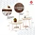 Conjunto mesa de centro LIZ OFF WHITE/FREIJO - Imagem 2