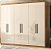Guarda Roupa 6 portas VENICE AMENDOA/OFF WHITE - Imagem 1
