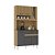KIT COZINHA CORAL 6 portas DAMASCO RIPADO/CINZA - Imagem 1