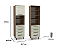 Cozinha modulada 4 peças EVOLUTION TANNAT/LEGNO CREMA - Imagem 2