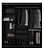 Guarda Roupa Casal Ipê 6 Portas PRETO - Imagem 2