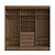 Guarda Roupa Casal Michigan 3 Portas 4 Gavetas 100% MDF com Espelho CASTANHO/PRETO - Imagem 2