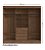 Guarda Roupa Casal Michigan 3 Portas 4 Gavetas 100% MDF com Espelho CASTANHO/NUDE - Imagem 2