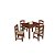 Mesa com 4 Cadeiras madeira - Praiana Arauna amendoa - Imagem 2