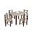 Mesa com 4 Cadeiras madeira - Praiana Arauna madeirado off - Imagem 2