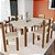 Mesa com 6 Cadeiras madeira - Praiana Arauna bege - Imagem 1