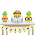 Kit Festa Fácil Kit Só Um Bolinho Abacaxis Mêsversario Aniversário - Imagem 2
