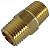Niple 1/2 Npt Latão Conexão Dupla Para Instalação Gás Gn Glp - Imagem 1
