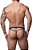 CUECA SLIP  E FIO DENTAL TULE PRETO ELASTICO PERNA DETALHADO - Imagem 2