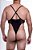 BODY EM TULE PRETO COM DETALHE EM RENDA COM REGULADOR - Imagem 3