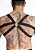 HARNESS ELASTICO PRETO COM ILHOS E ARGOLA DE METAL - Imagem 2