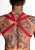 HARNESS ELASTICO VERMELHO COM ILHOS E ARGOLA DE METAL - Imagem 2