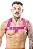 HARNESS EM ELÁSTICO ROSA COM METAL - Imagem 1