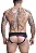 CUECA EM CIRRE PRETO E VERM TRABALHADO FRENTE SLIP E ATRAS JOCK - Imagem 2