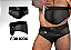 CUECA EM COURO SINTÉTICO COM ARRASTÃO E DETALHE FIVELA - Imagem 1