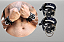 PAR DE BRACELETE EM COURO SINTÉTICO DETALHE EM METAL - Imagem 1