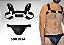 CONJUNTO CUECA EM COURO SINTÉTICO E HARNESS DETALHE EM METAL - Imagem 1