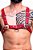 Harness Formato H de Couro Sintético Vermelho - Imagem 1