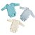 Kit Body Liso Azul e Bege (Prematuro) - Imagem 1