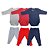 Kit Body e Calça Prematuro Marinho, Vermelho e Cinza - Imagem 1