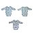 Kit body estampado feminino Prematuro - Imagem 1