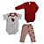 Conjunto de Joaninha Vermelho, Rosa e Branco - Imagem 1