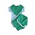 Conjunto Body, Bandana e Shorts Verde - Imagem 1